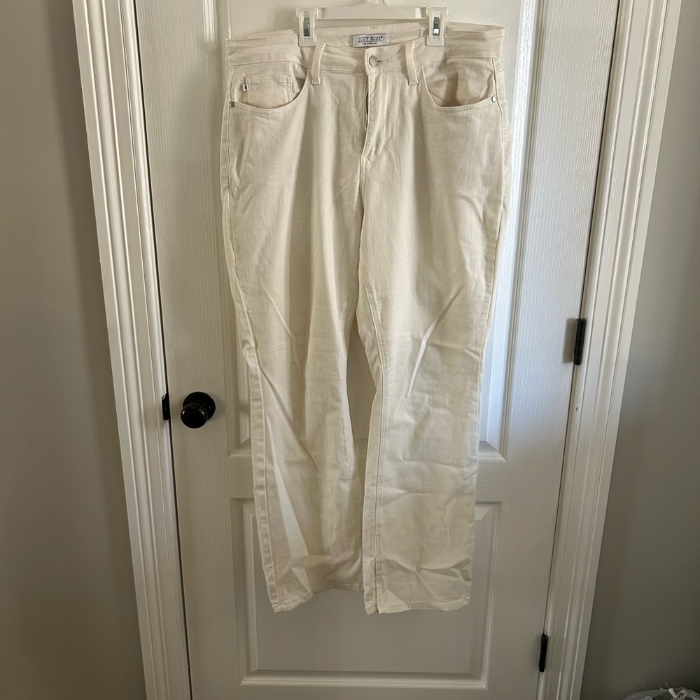 White Judy Blue bootcut denim